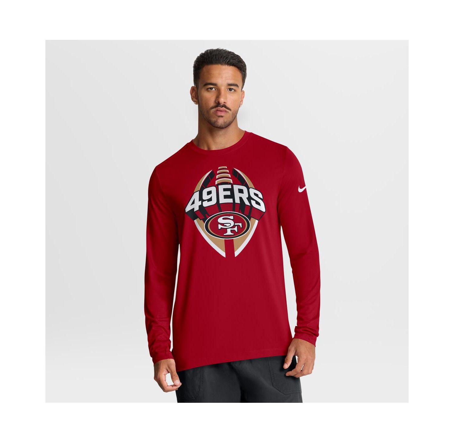 Men's Scarlet San Francisco 49ers Primetime Legend Icon Performance Long Sleeve T-Shirt