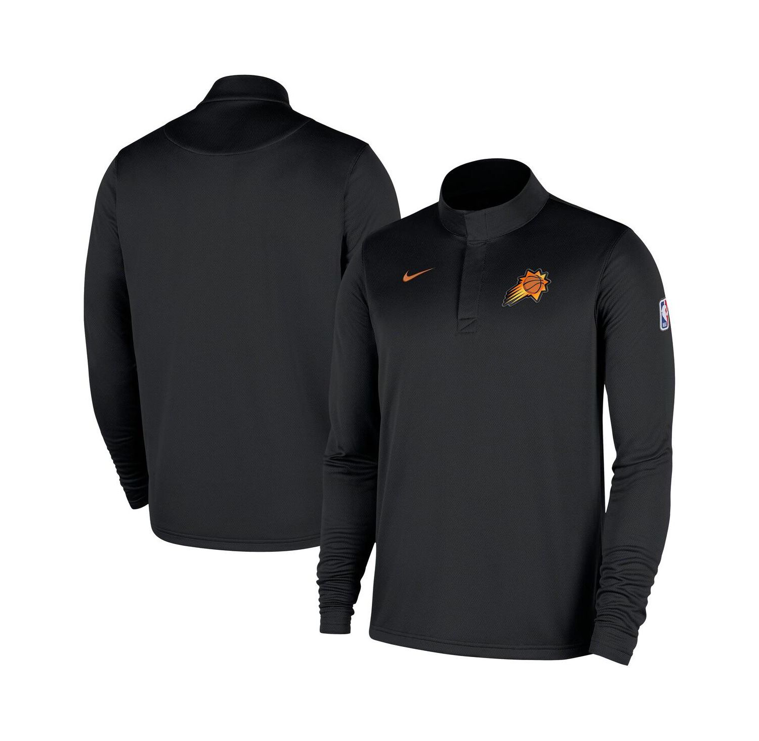 Men's Black Phoenix Suns 2025/26 Authentic Coaches Quarter-Zip Dri-Fit Hoodie
