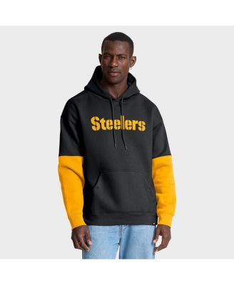 Men's Black Pittsburgh Steelers Helmet Pullover Hoodie