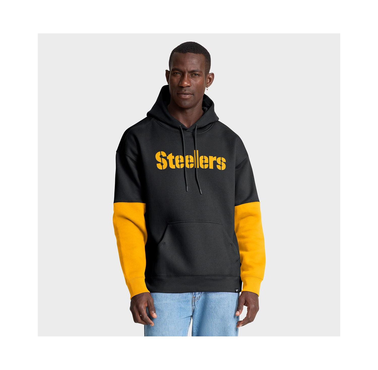 Men's Black Pittsburgh Steelers Helmet Pullover Hoodie