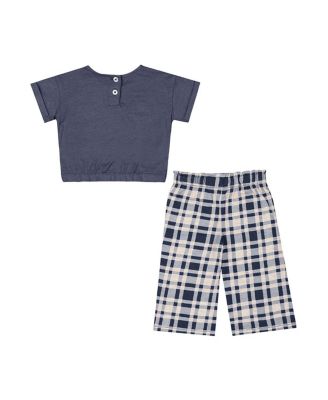 Baby Boys and Girls 2-Piece Navy Michigan Wolverines Sky Castle T-Shirt and Pants Set