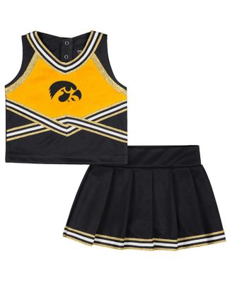 Colosseum - Girls Toddler Black Iowa Hawkeyes Lollipop Park Cheer Two-Piece Set