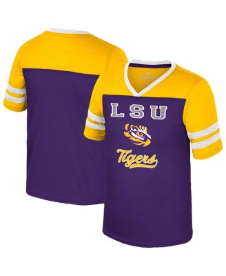 Colosseum - Big Girls Purple LSU Tigers Princess Bubblegum Bling T-Shirt