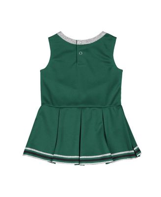 Girls Baby Boys and Girls Green Michigan State Spartans Lollipop Park Cheer Dress