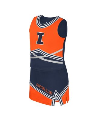 Big Girls 2-Piece Navy Illinois Fighting Illini Lollipop Park Cheer Set