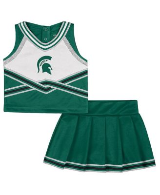 Colosseum - Girls Toddler Green Michigan State Spartans Lollipop Park Cheer Two-Piece Set