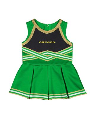 Girls Baby Boys and Girls Green Oregon Ducks Lollipop Park Cheer Dress