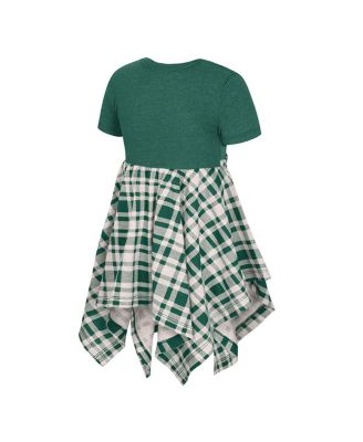Girls Toddler Green Michigan State Spartans Marceline Plaid Dress