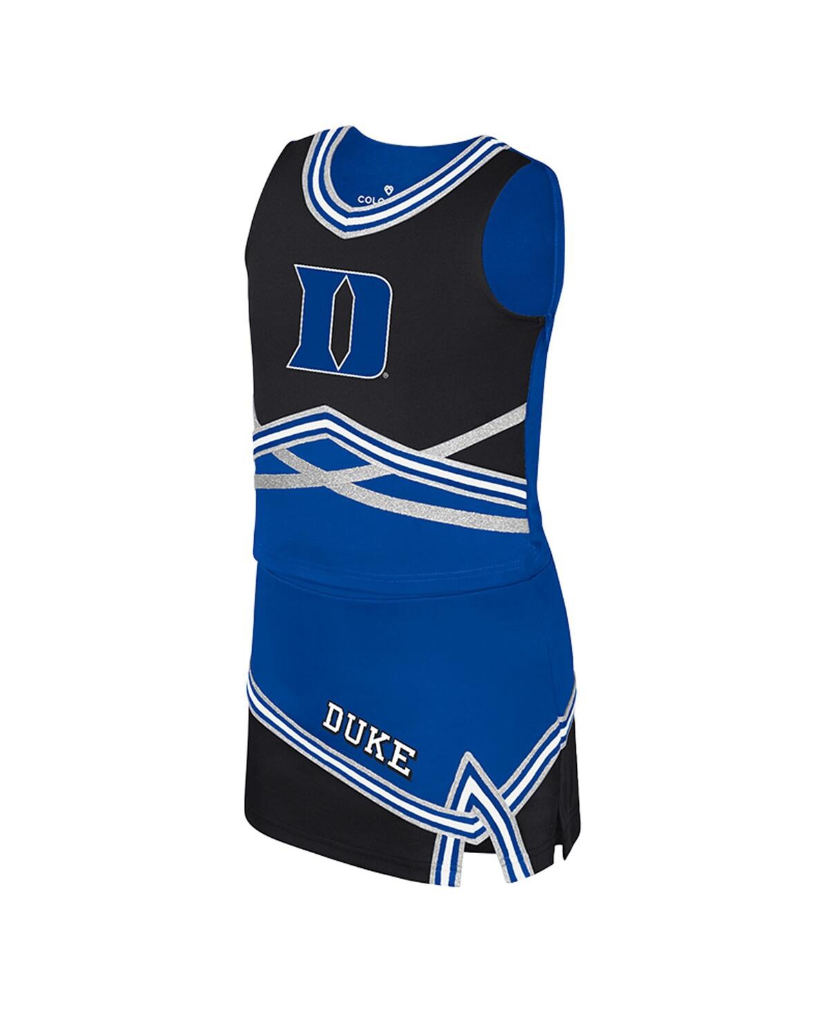 Colosseum Big Girls 2-piece Royal Duke Blue Devils Lollipop Park Cheer Set In Multi