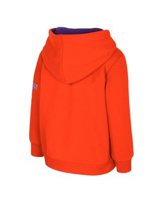 Toddler Orange Clemson Tigers Big Logo Volume Fleece Pullover Hoodie