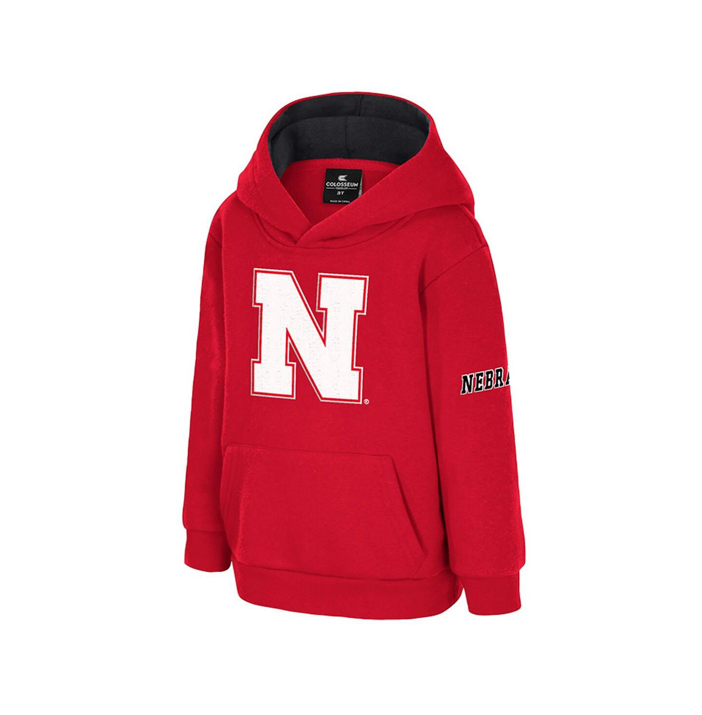 Худи Colosseum Scarlet Nebraska Huskers Big Logo Volume Fleece Pullover для мальчиков-малышей — фото 2