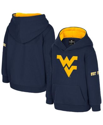Colosseum - Toddler Navy West Virginia Mountaineers Big Logo Volume Fleece Pullover Hoodie