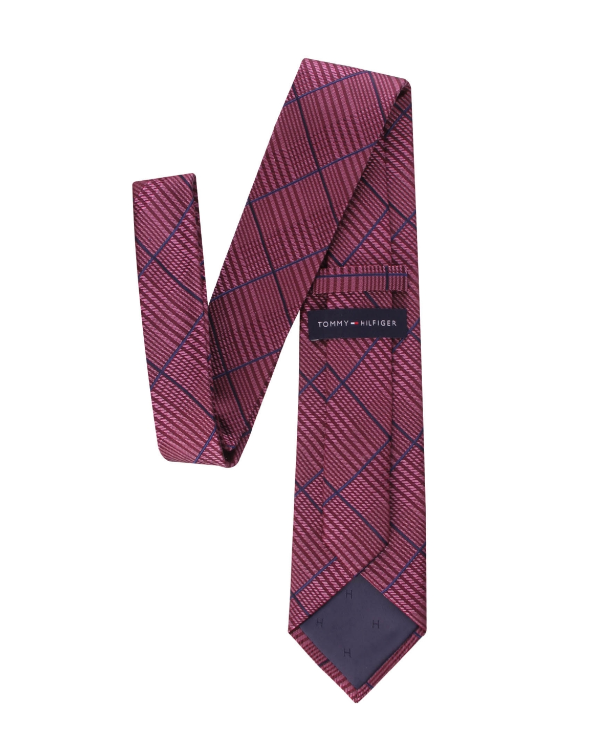 Tommy Hilfiger Men's Graham Glen Plaid Tie In Burgundy