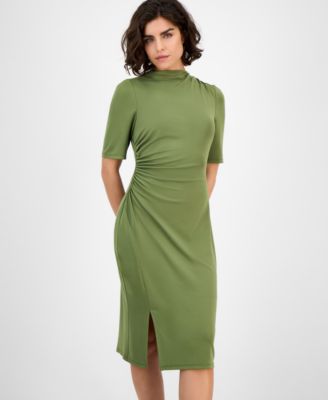 Women's Cowl-Neck Side-Ruched Dress