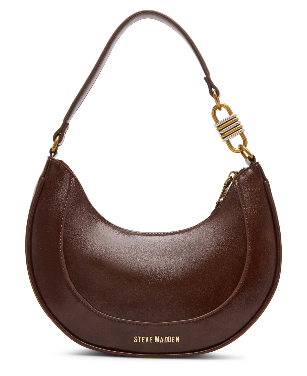 Steve Madden Bliamm Studded Mini Shoulder Bag In Brown