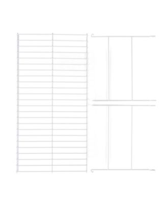 24 In Universal Closet Steel Wire Added Storage Hanging Shelf, White