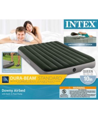 64763E Dura Beam Downy Air Mattress with Built In Pump, Queen (2 Pack