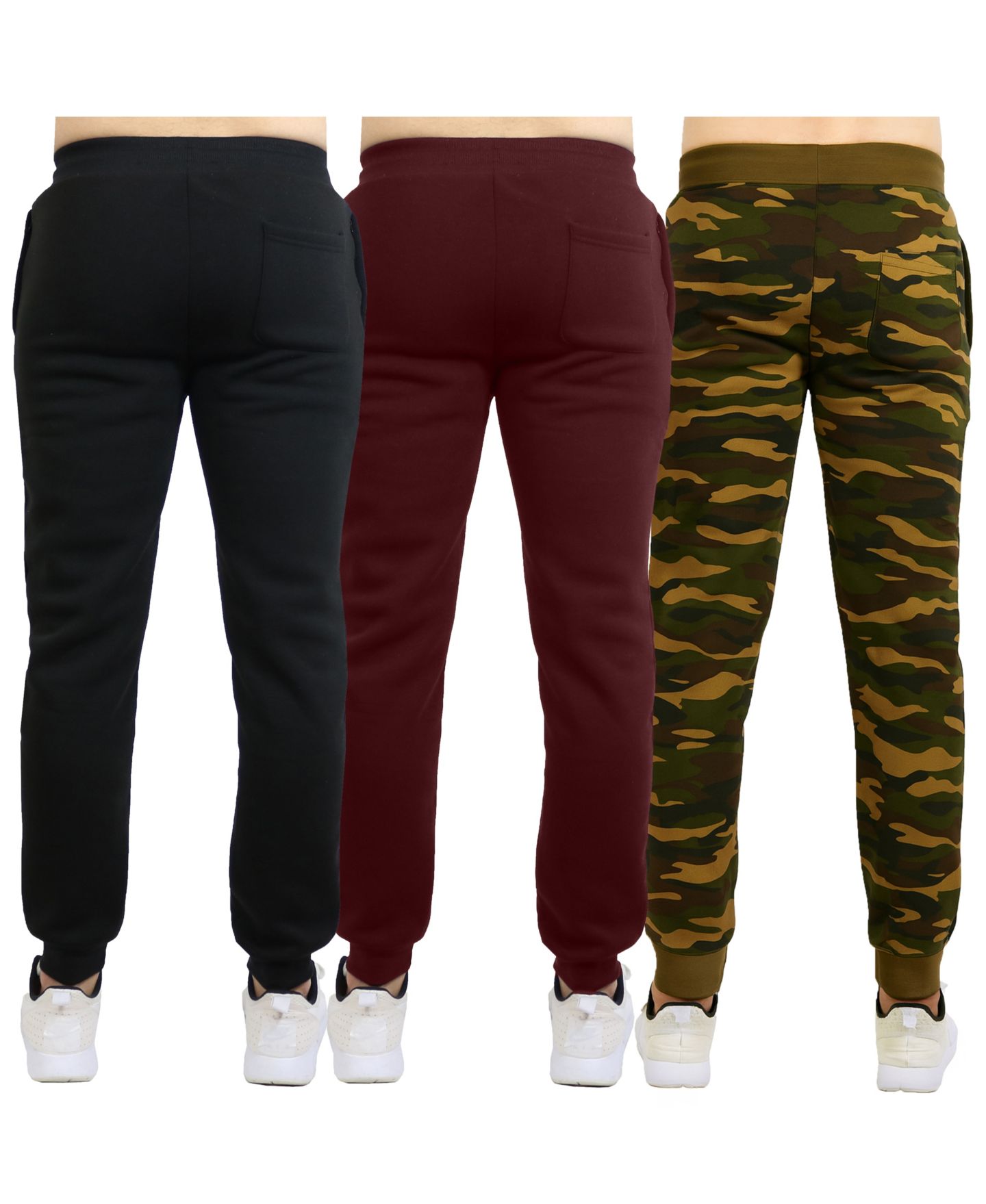 Мужские брюки Blue Ice 3-Pack Slim-Fit, цвет: Чёрный / Бордовый — фото 3