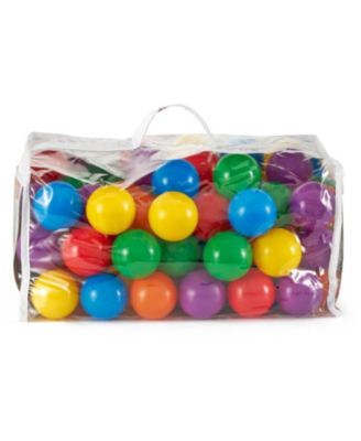 100-Pack Small Plastic Multi-Colored Fun Ballz for Bounce House (12 Pack)