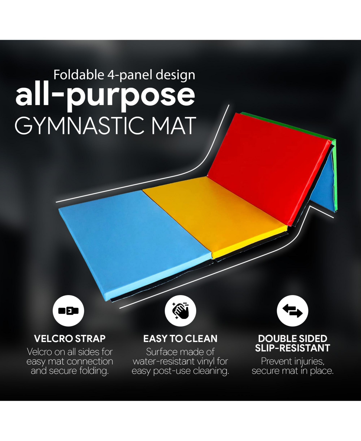 BalanceFrom Fitness All Purpose Mat with 8 Ft Balance Beam Gymnastic Set