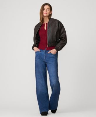 Women's Textured Rib Crewneck Cardigan