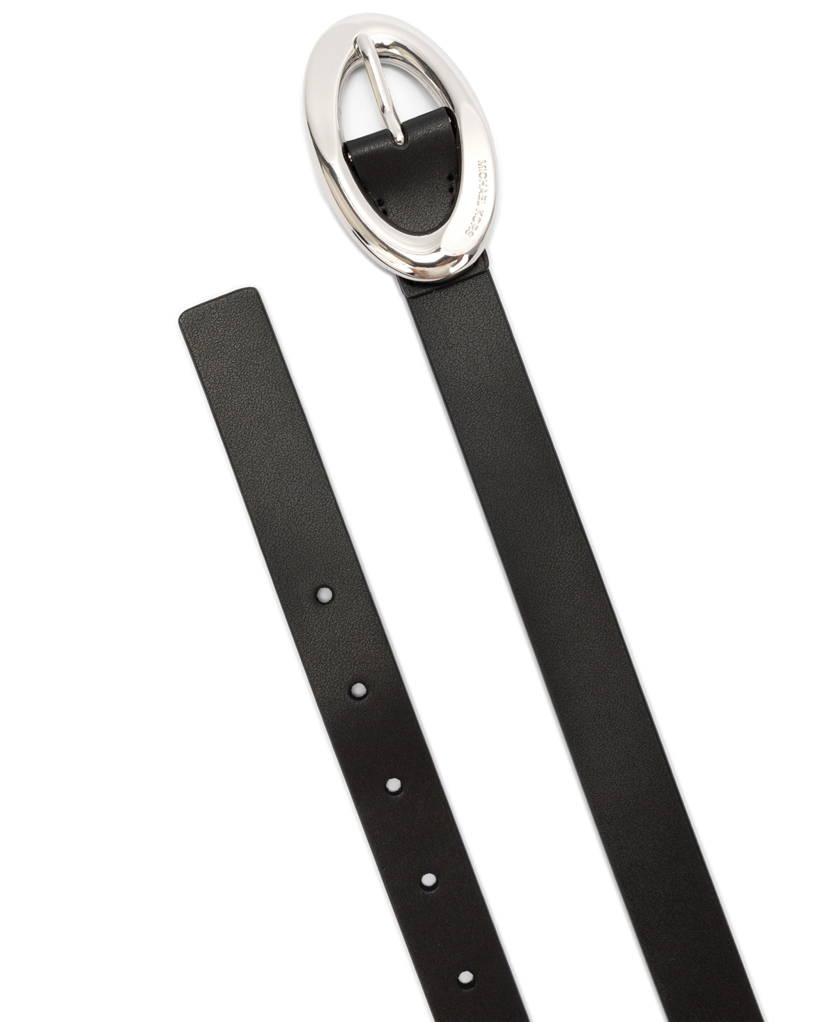 Michael Kors Women's 25mm Non-reversible Leather Belt In Black