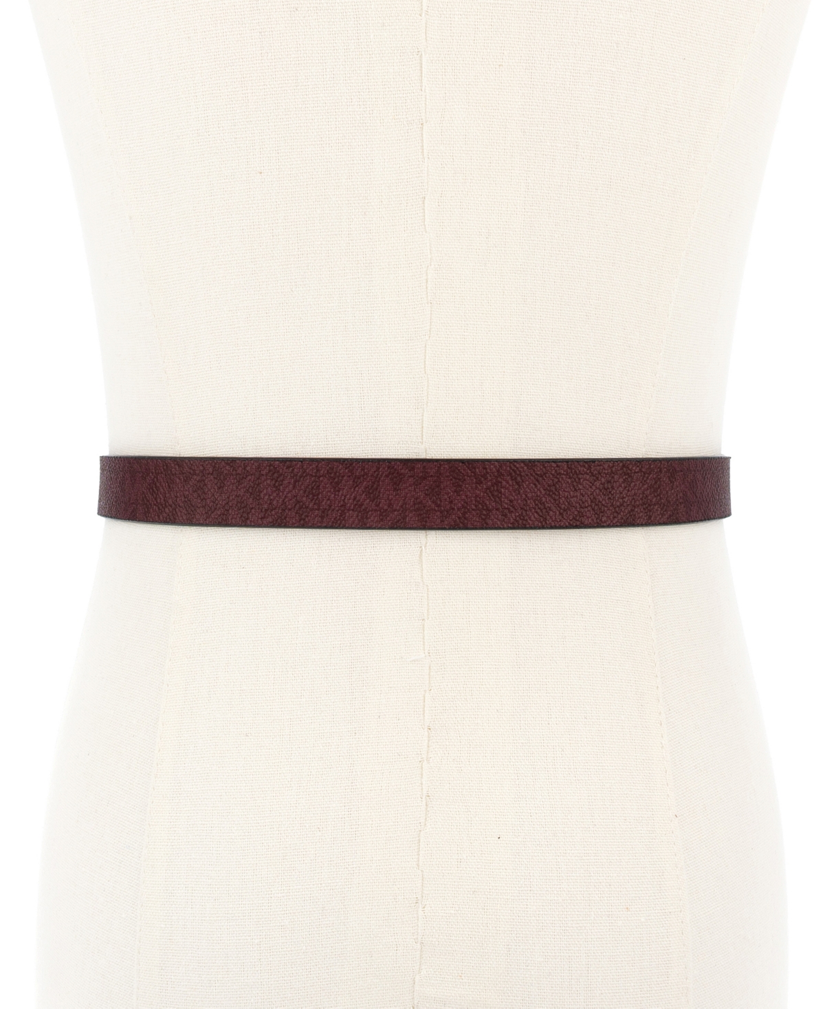 Michael Kors Women's Non-reversible Belt In Burgundy