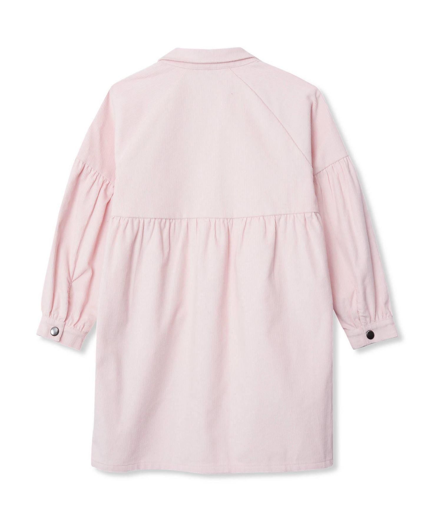 Платье Lands' End Sleeve Corduroy Shirt Dress для девочек, цвет: Бледный розовый — фото 2
