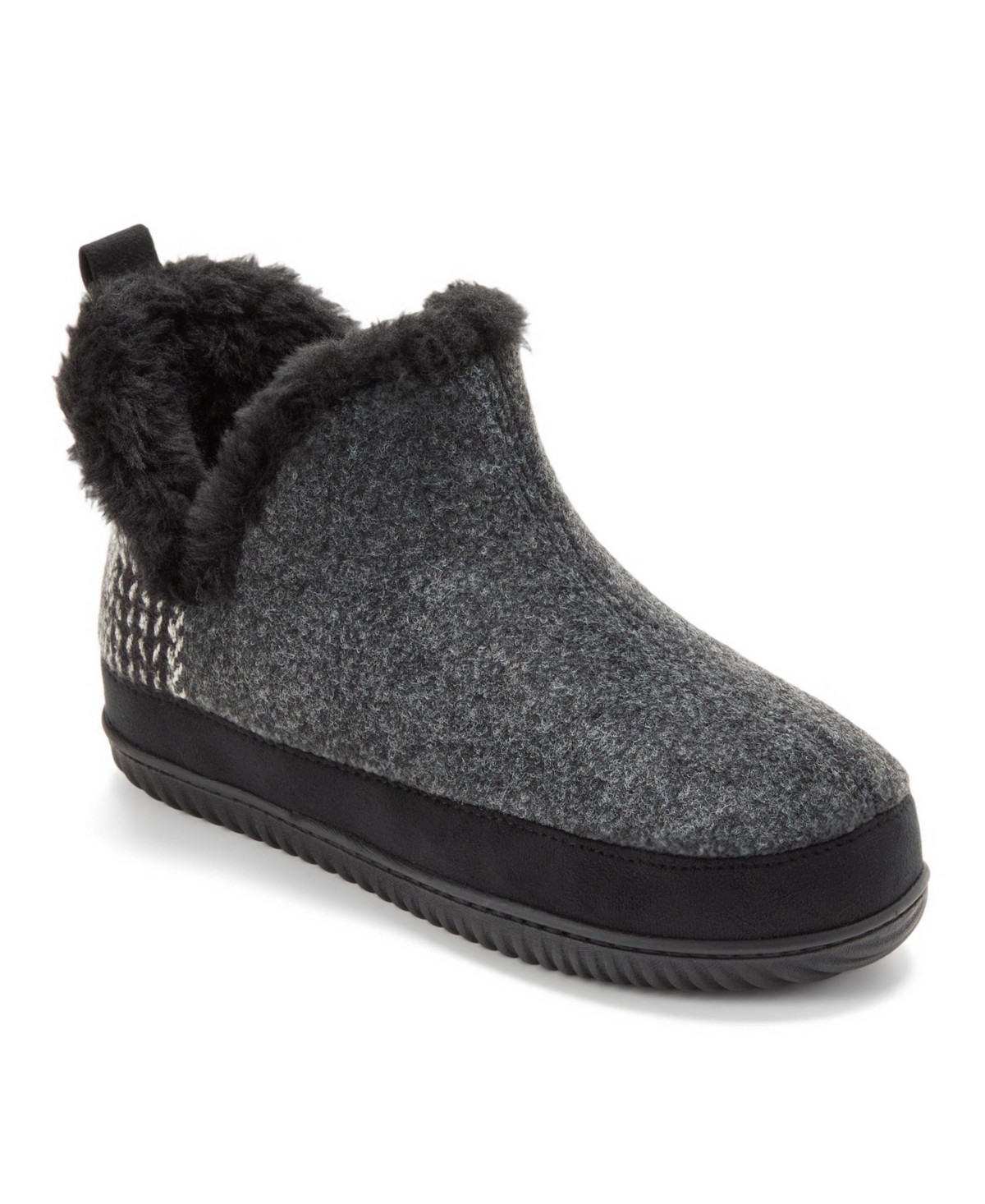 Женские Dearfoams Women's Felted and Plaid Boot Slipper — фото 1