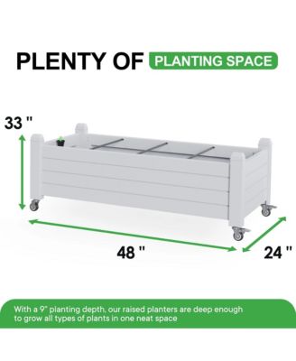 Amitiel Raised Garden Bed with Wheels
