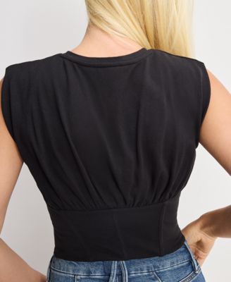 Women's Sleeveless Corset Top, Regular & Plus Size