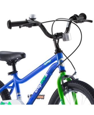 Chipmunk 14" Toddler Kids Bike with Training Wheels & Bell, Blue