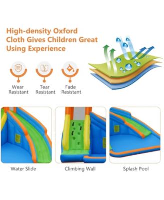 Kids Inflatable Water Slide Bounce House with Carry Bag & 480W Blower