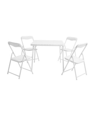 Kids 5 Piece Folding Table And Chair Set - Kids Activity Table Set