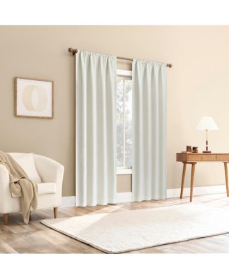 Belmont Floral Jacquard 100% Blackout Rod Pocket Curtain Panel