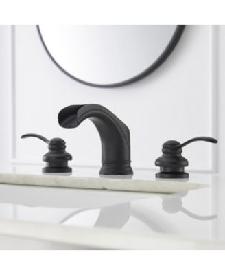 Pop-up Drain Assembly in Spot Resist 8 in. Waterfall Widespread 2-Handle Bathroom Faucet