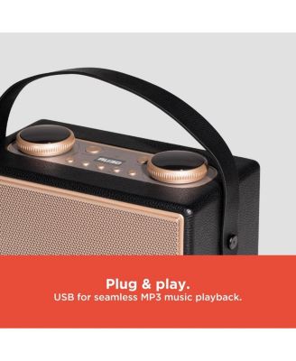 80W Gold Bluetooth Retro Speaker with Microphone Input Type C Charging Cable With Vintage Charm and Modern Sound  4001973