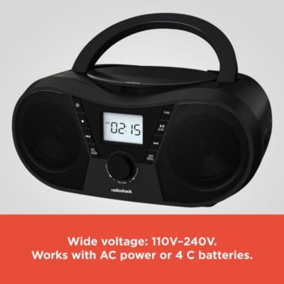 Portable CD Player Boombox, Bluetooth, FM Radio, USB and AUX, Remote Control 1402010