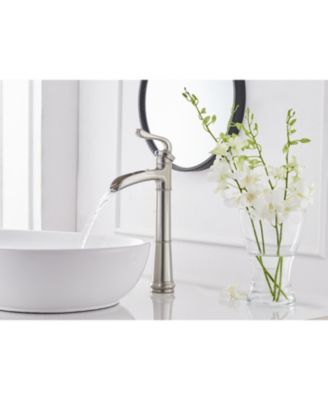Waterfall Single Hole Single-Handle Vessel Bathroom Faucet with Pop-up Drain Assembly