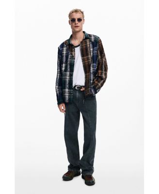 Men's Embroidered checks shirt
