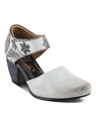 Spring Step Toolie Mary Jane Pump with Hand-Painted Vamp