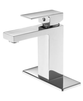 Single Handle Single Hole Low-Arc Bathroom Faucet with Supply Line