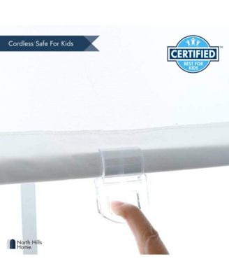 Cordless Pull Down 100% Blackout Roman Shade with Ribbon Border 33"x64"