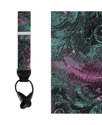 Men's The Arcane Storm Silk Button End Novelty Suspenders