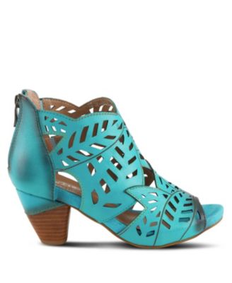 L’Artiste Women’s ICON Laser-Cut Leather Bootie with Ombre Edge and Zipper Closure