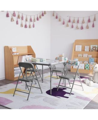 Kids 5 Piece Folding Table And Chair Set - Kids Activity Table Set