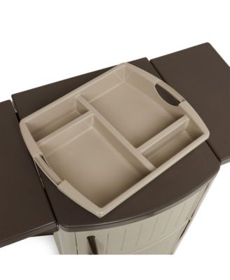 DCP2000 Portable Outdoor Patio Prep Serving Station Table and Cabinet