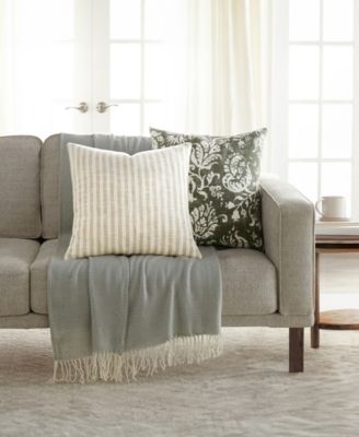 Yarn-Dyed Pattern 2-Pack Decorative Pillows, 20" x 20"