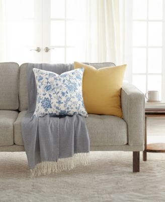 Cotton Slub 2-Pack Decorative Pillows, 20" x 20"