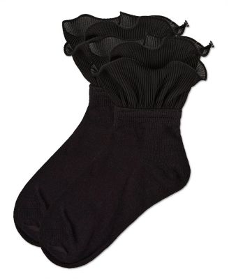 Girls' Dual Layer Ruffle Anklet Socks